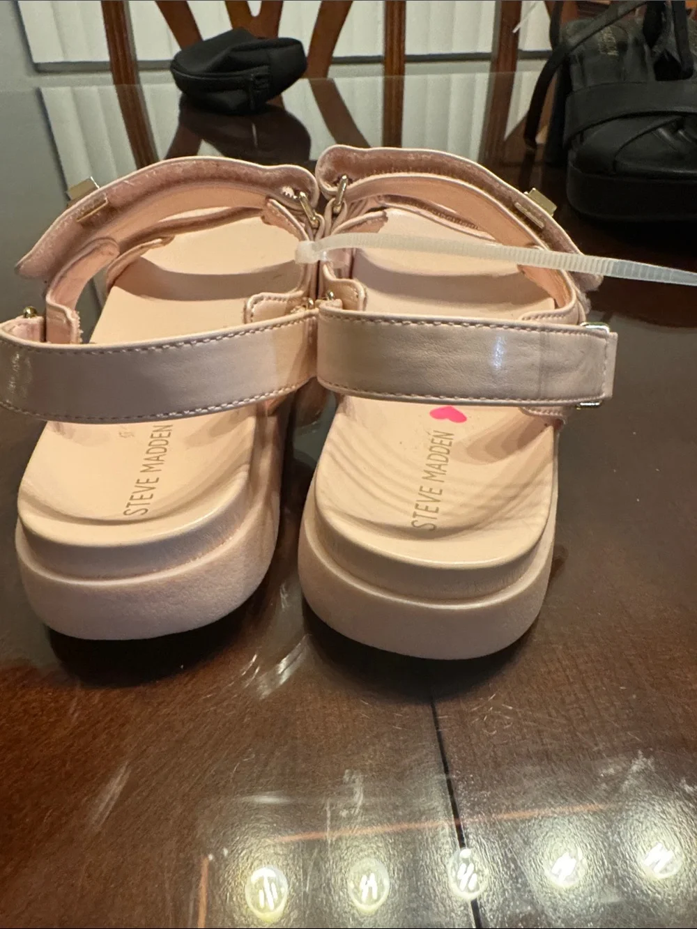 Steve Madden Kids Blush Pink Double-Strap Sandals